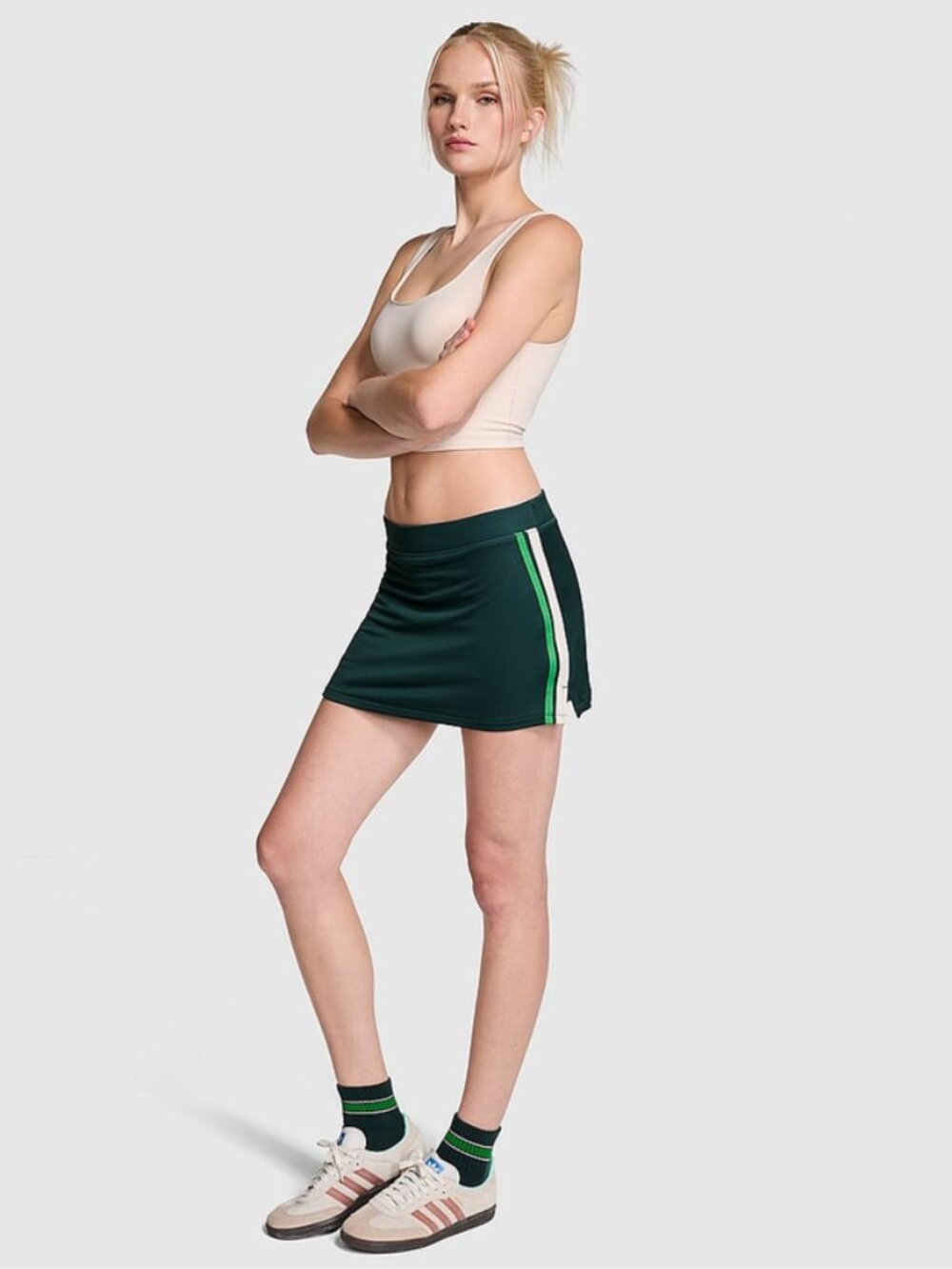 Victoria's Secret Pink Track Star Mini Skort Forest Green Size Small